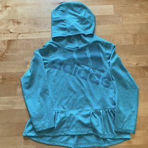 Adidas Toddler Girls Hooded Ruffle Hem